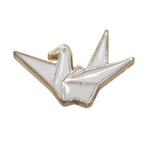 White Toned Origami Crane Bird Magnet